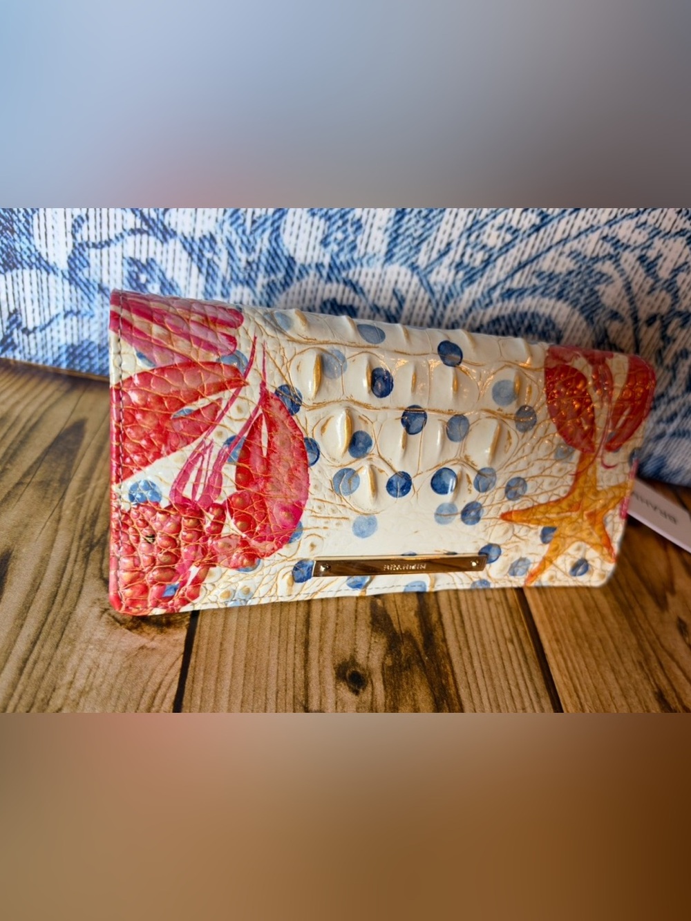BRAHMIN ADY LOBSTER ROLL WALLET LOBSTER SHELLS STARFISH NWT Similar CHATTAWAY - Picture 3 of 7
